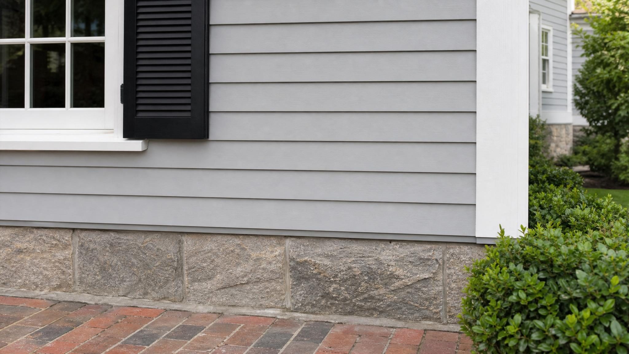 Repaired siding section with clean seams and paint-ready finish.