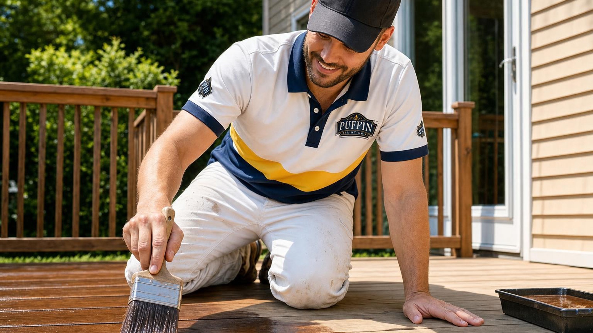 Puffin Painting project photo for deck staining.